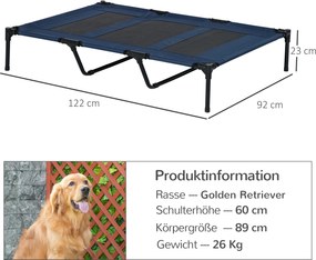 PawHut legowisko dla psa na zewnątrz legowisko dla kota łóżko dla zwierząt miejsce do spania dla psa niebieskie