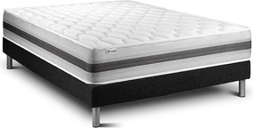 lózka z materacem VITAL SPRING RECOVER 160 x 190 cm Rama lózka Czarny