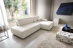 Narożnik tapicerowany BOULI O z funkcją spania z pojemnikiem nowoczesny minimalistyczny