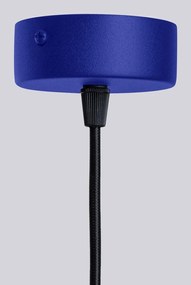 Niebieska lampa wisząca ze szklanym kloszem Orbital – Sollux