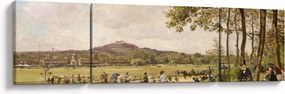 Obraz - French 19th Century, Race Course at Longchamps, reprodukcje (170x50 cm)