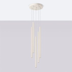 Lampa wisząca PASTELO 5P beżowa SOLLUX  LIGHTING