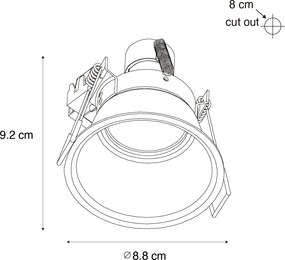 Inteligentny Reflektor Wpuszczany Czarny IP44 z Wifi GU10 50mm - Dept