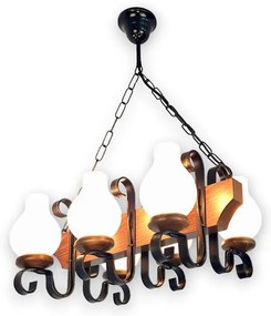 Brilagi - Żyrandol na łańcuchu QUEEN 6xE14/40W/230V buk/orzech