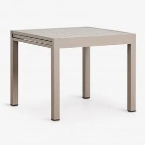 Rozkładany Stół Ogrodowy 90-180x90 Cm Z Aluminium Starmi Moka Brown - Sklum