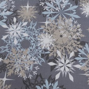 PrzytulneMieszkanie.pl Prześcieradło z mikrofibry SNOWFLAKE niebieskoszare 90x200 cm
