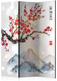 Parawan dwustronny Orient 135x172 cm 3-częściowy biały ARTGEIST B