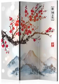Parawan dwustronny Orient 135x172 cm 3-częściowy biały ARTGEIST B