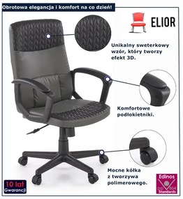 Fotel nowoczesny obrotowy czarny + popiel G8-L99