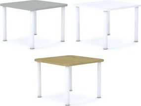 Stół przedszkolny Smart kwadratowy 70x70 cm, rozmiar 0-3, blat biały / nogi białe
