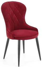Krzesło tapicerowane K366 VELVET bordowe HALMAR