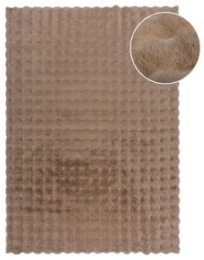 Brązowa syntetyczna skóra 120x170 cm Waffle Faux Fur – Flair Rugs