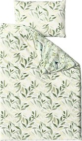 PrzytulneMieszkanie.pl PrzytulneMieszkanie.pl Bawełniana pościel FLORIBIRD POLY zielona Rozmiar pościeli: 70 x 90 cm | 140 x 220 cm