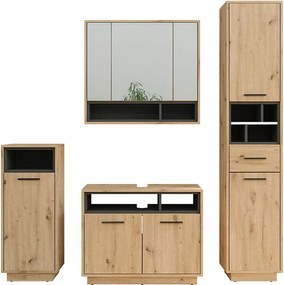 Zestaw mebli łazienkowych dąb rzemieślniczy 80x40x64 beatrice