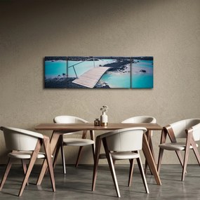 Obraz drewnianego mostu (170x50 cm)