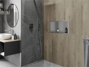 Mexen X-Wall-R półka wnękowa z kołnierzem i półką 60 x 30 cm, inox - 1910603010S