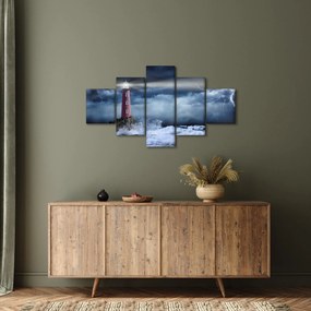 Obraz - Latarnia morska na klifie (125x70 cm)