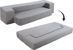 Sofa-materac 2w1 jasnoszara  szary