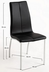 Pakiet 4 krzese Humi ze sztucznej skóry