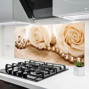 Panel Szklany do Kuchni Bukiet Czerwonych Róż