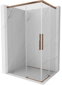 Mexen Rox Duo kabina prysznicowa rozsuwana 80 x 75 cm, transparent, różowe złoto - 8C2D-080-075-60-00