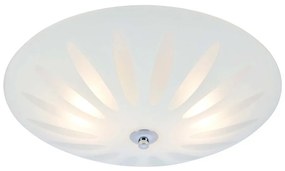 Biała lampa sufitowa ze szklanym kloszem Petal – Markslöjd