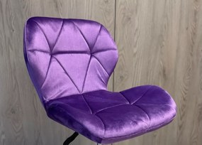 Nowoczesny hoker Ula w stylu glamour z miękkim siedziskiem i metalową konstrukcją