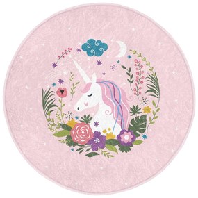 Różowy dywan dziecięcy ø 120 cm Comfort – Mila Home