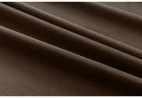 Brązowa zasłona zaciemniająca VELVET 140x270 cm Zawieszanie: Taśma z wiązaniami