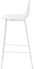 Biały plastikowy hoker 92,5 cm Whitby – Unique Furniture