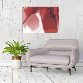 Obraz - Czerwony abstrakcyjny kwiat N⁰3 (70x50 cm)