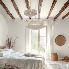 Lampa wisząca Japandi brązowy sznur 46 cm - Svea