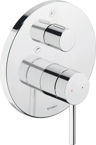 Jednouchwytowa bateria wannowa Duravit CircleChrom - Montaż podtynkowy - 2 tryby wylewki