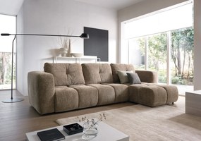 Masseno Narożnik ARTE z funkcją spania i pojemnikiem na pościel Narozniki L, Rozkładana sofa - Brązowy, BELLO 10
