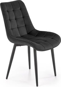 Pikowane aksamitne krzesło do jadalni K580 Halmar