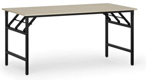 Stół konferencyjny FAST READY, 160x80 cm, czarna podstawa, brzoza