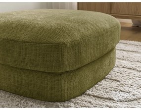 Podnóżek z tkaniny szenilowej w kolorze khaki Leonore – Bobochic Paris