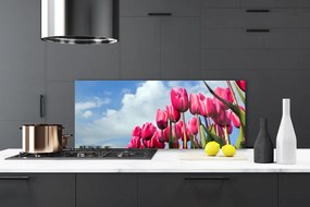 Panel Kuchenny Elegancki Czerwony Tulipan