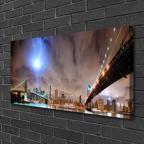 Obraz na płótnie Stalowy Most o Poranku