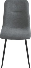 Komplet 2 krzeseł antracytowych "Nymara" z czarnym stelażem cm 45x59 90h