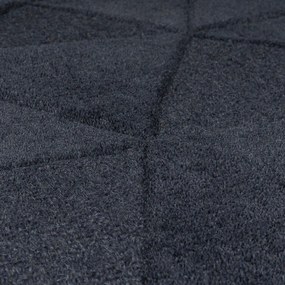 Antracytowy wełniany okrągły dywan tkany ręcznie ø 160 cm Shard Charcoal – Flair Rugs