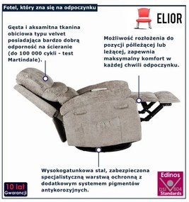 Beżowy fotel rozkładany N8-R32
