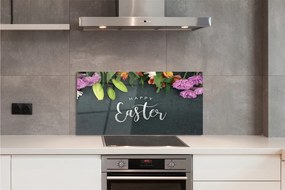 Szkło do Kuchni na Ścianę Wielkanocna Kompozycja Kwiatowa