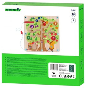 Tooky toy labirynt drzewko owocowe magnetyczne nauka liczenia