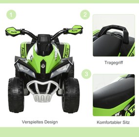 HOMCOM Jeździk dziecięcy pchacz samochód dziecięcy odpychanie się stopami światło muzyka zielony