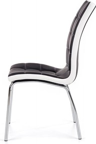 Dwukolorowe krzesło na chromowanych nogach K186