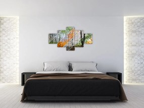 Obraz - Zmieniające się pory roku (125x70 cm)