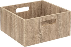 Pudełko do przechowywania z uchwytami, imitacja drewna, 31 x 15 cm
