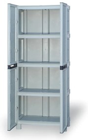 ArtPlast Szafa plastikowa półkowa, wysoka, 700 x 390 x 1720 mm, szara