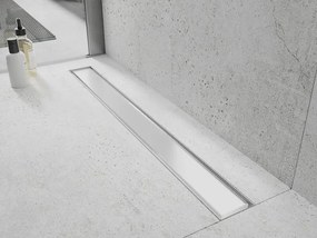Mexen Flat MGW odpływ liniowy 50 cm, białe szkło - 1027050-15